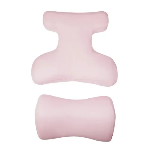 Комплект подушок BEAUTY SET для сну на животі (Face Pillow№1& Roller Pillow№2) тенсел, пудра - Фото№1