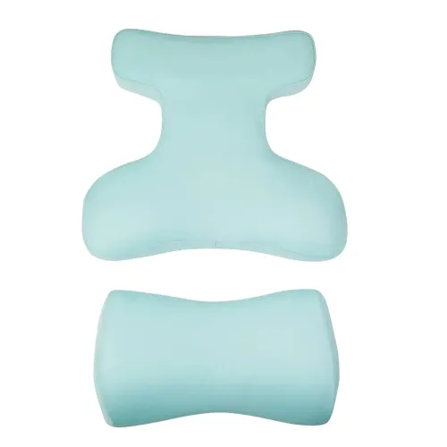 Комплект подушок BEAUTY SET для сну на животі (Face Pillow№1& Roller Pillow№2) тенсел, бірюзовий - Фото№1