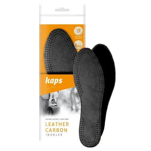 Кожаные стельки для обуви, черные Kaps Leather Carbon Black - Фото№1 Кожаные стельки для обуви, черные Kaps Leather Carbon Black - Фото№1