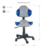 Ортопедический стул Fundesk LST3 Blue-Grey - Фото№6