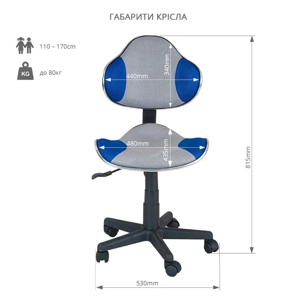 Ортопедический стул Fundesk LST3 Blue-Grey Ортопедический стул Fundesk LST3 Blue-Grey