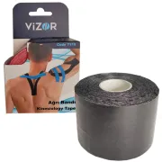 Кинезиотейп Vizor (Визор) 7119, 5м*5см, черный