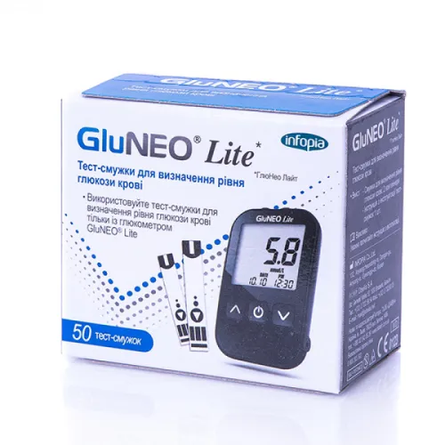 Тест-смужки для глюкометра GluNeo Lite, 50 шт - Фото№1 Тест-смужки для глюкометра GluNeo Lite, 50 шт - Фото№1