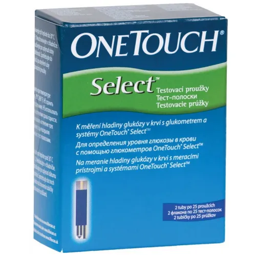 Тест-полоски One Touch Select (Ван Тач Селект) N50 - Фото№1 Тест-полоски One Touch Select (Ван Тач Селект) N50 - Фото№1