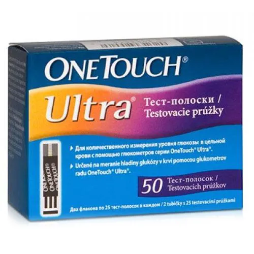 Тест-смужки One Touch Ultra N50 (Ван Тач) - Фото№1 Тест-смужки One Touch Ultra N50 (Ван Тач) - Фото№1