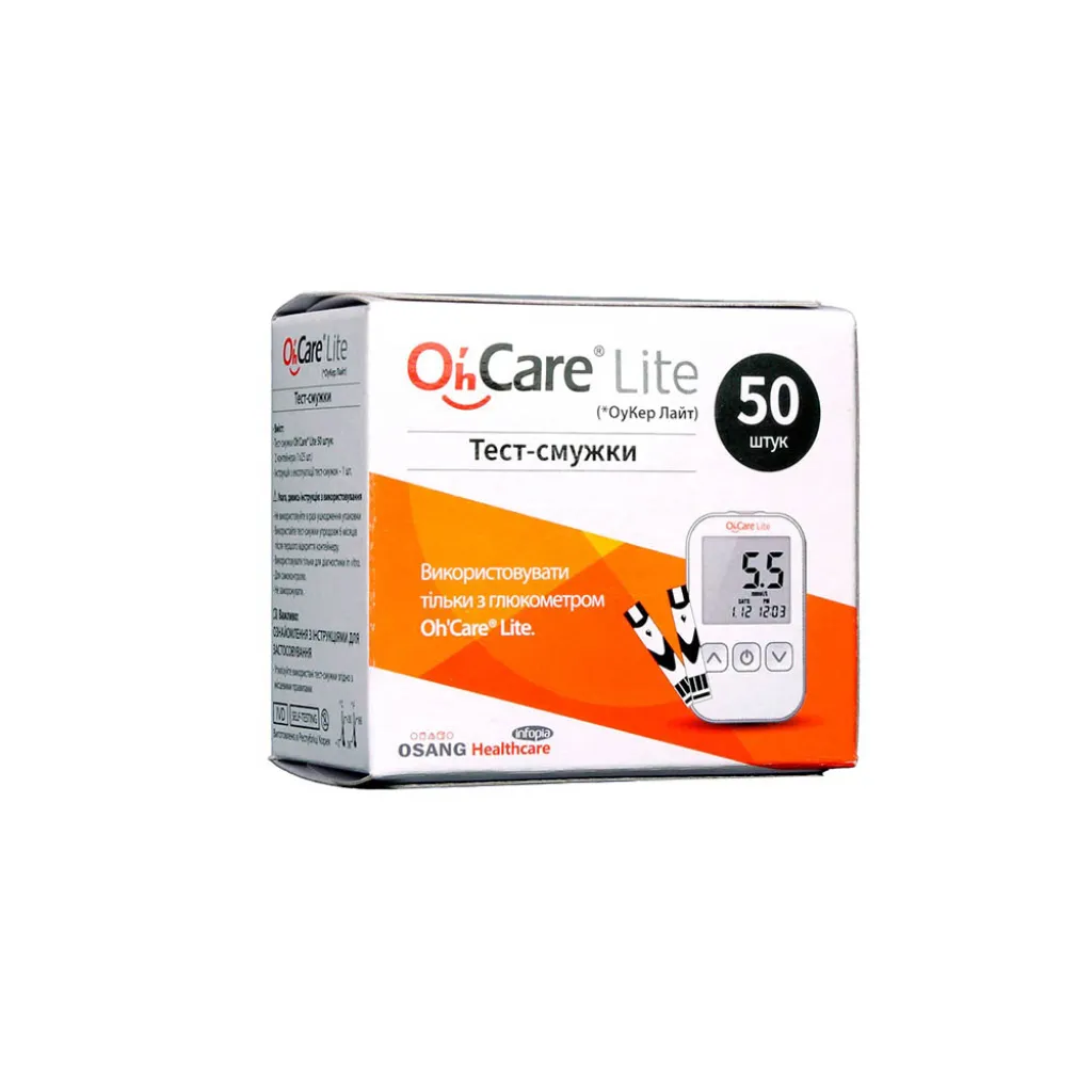 Тест-полоски Oh`Care Lite 50 шт Тест-полоски Oh`Care Lite 50 шт