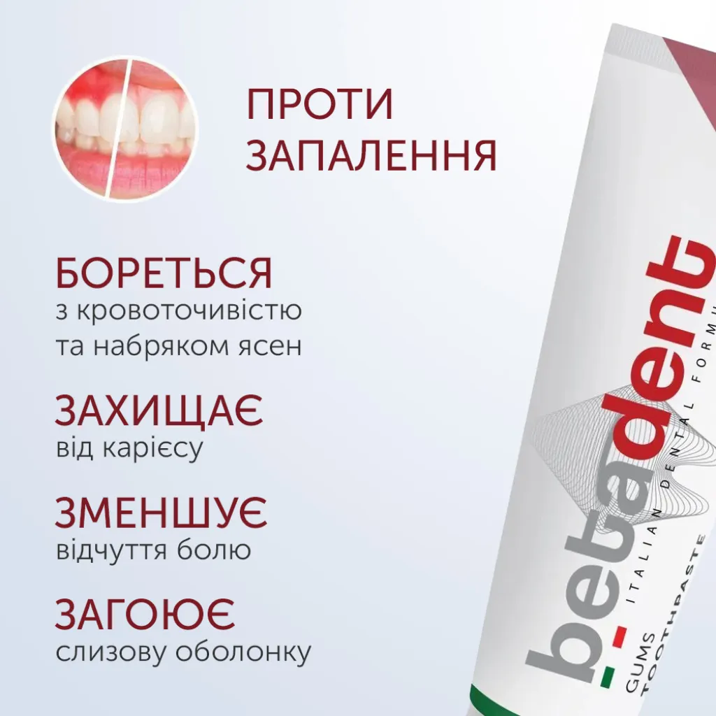 Зубна паста BETADENT GUMS, 100 мл Зубна паста BETADENT GUMS, 100 мл