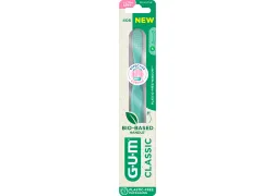 Зубна щітка GUM CLASSIC Bio-Based Handle 408BTM2, компактна ультрам'яка Зубна щітка GUM CLASSIC Bio-Based Handle 408BTM2, компактна ультрам'яка