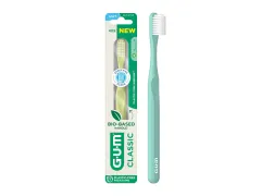 Зубна щітка GUM CLASSIC Bio-Based Handle 409BTM2, компактна м'яка Зубна щітка GUM CLASSIC Bio-Based Handle 409BTM2, компактна м'яка