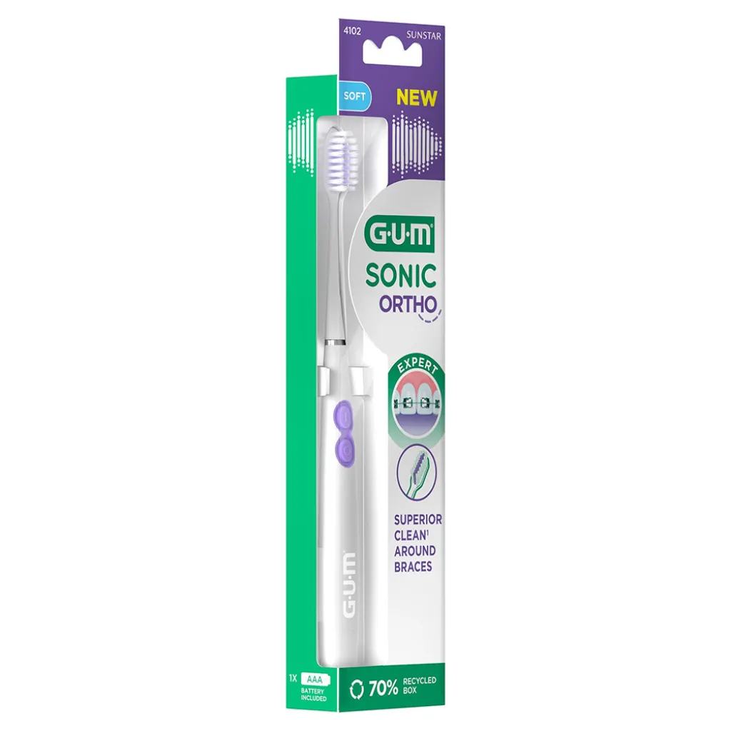 Зубна щітка GUM Sonic Ortho, ортодонтична 4102BXM Зубна щітка GUM Sonic Ortho, ортодонтична 4102BXM