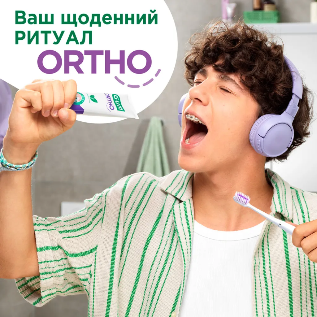 Насадки 4112BTM для зубной щетки GUM Sonic Ortho-4102BXM, (2шт)