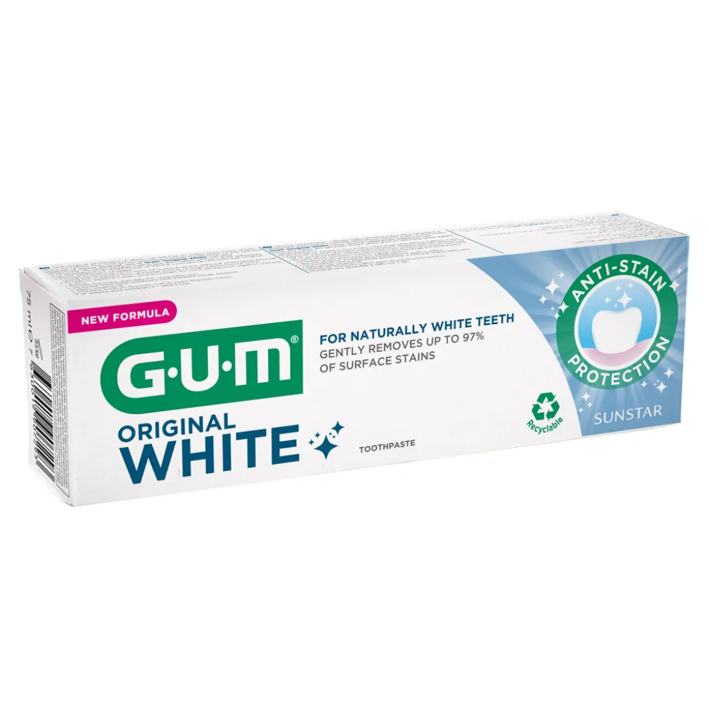 Зубная паста GUM Original White для бережного отбеливания, 75ml