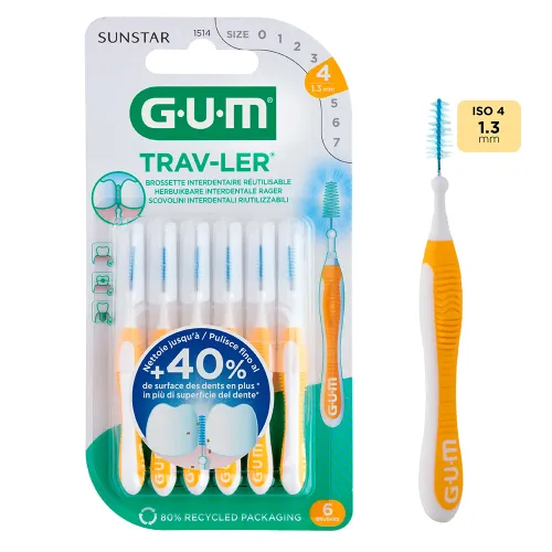 Щітка міжзубна GUM TravLer 1.3 мм, 6 шт - Фото№1 Щітка міжзубна GUM TravLer 1.3 мм, 6 шт - Фото№1
