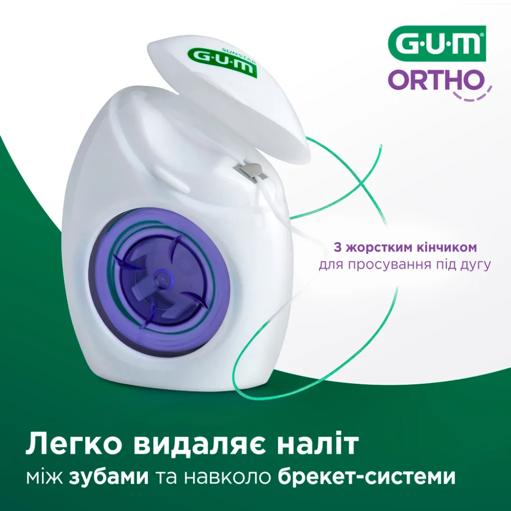Зубна нитка GUM Ortho Зубна нитка GUM Ortho