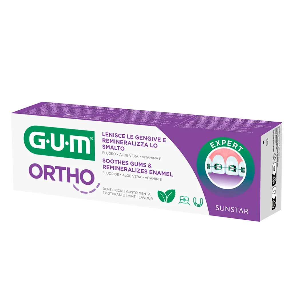 Зубна паста GUM Ortho для брекетів і інших ортодонтичних вставок, 75 ml Зубна паста GUM Ortho для брекетів і інших ортодонтичних вставок, 75 ml