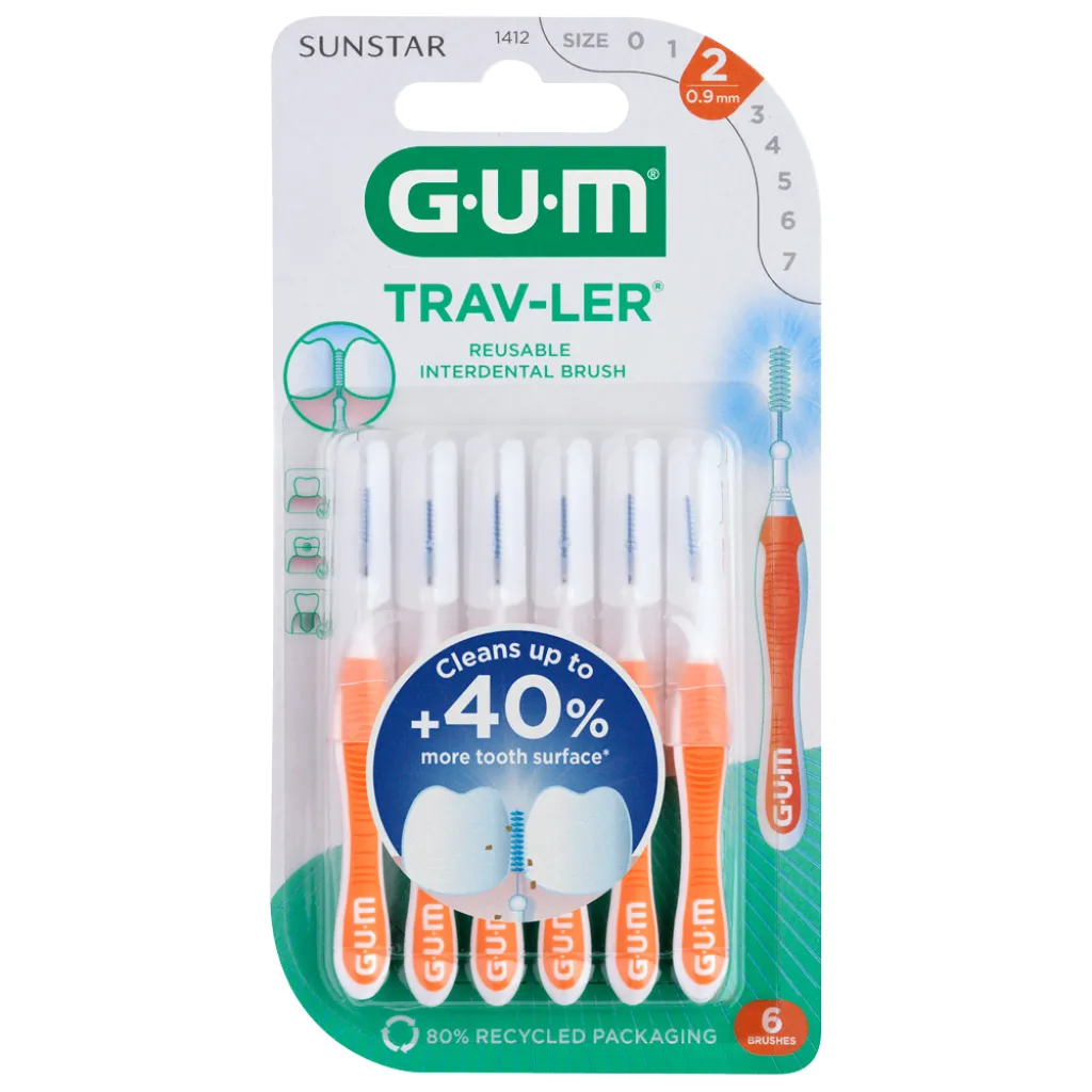 Межзубная щётка GUM TravLer 0.9 мм, 6 шт Межзубная щётка GUM TravLer 0.9 мм, 6 шт