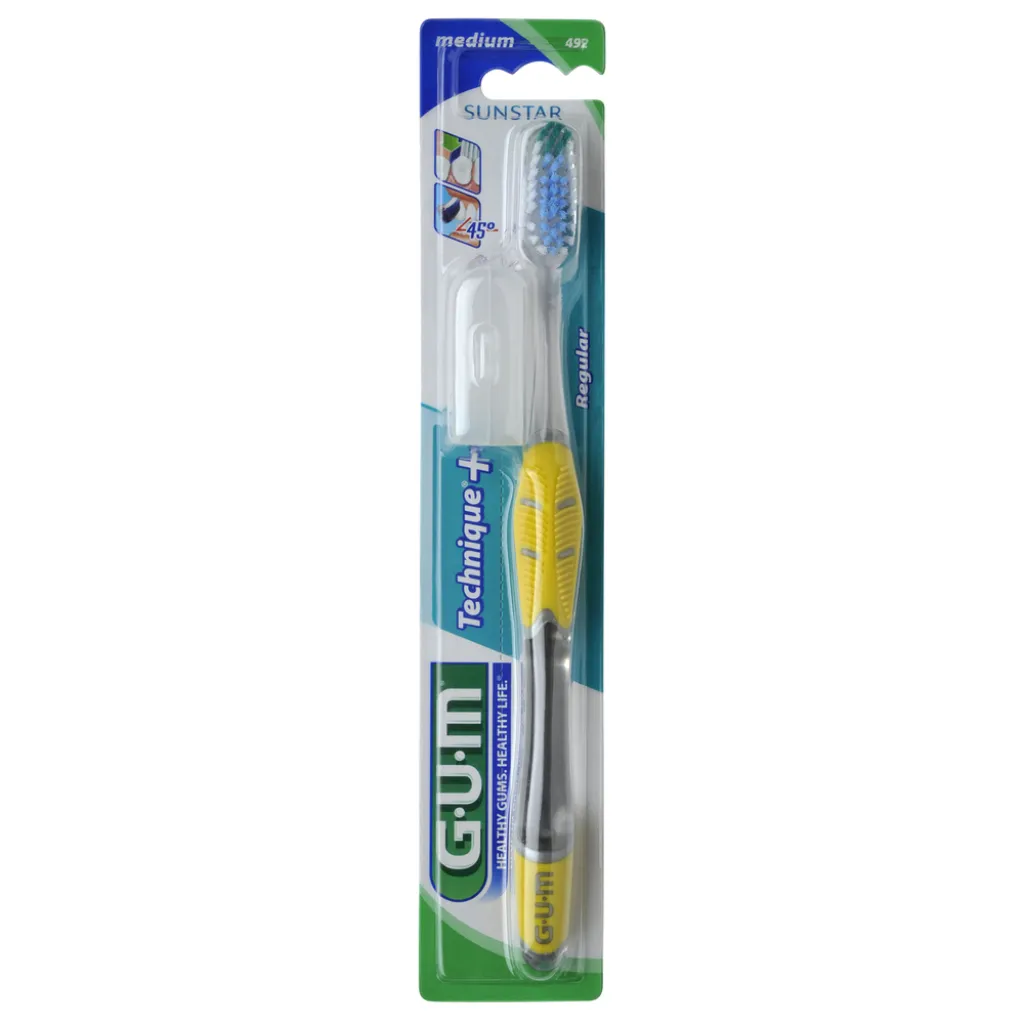 Зубная щетка GUM Technique Plus, компактная средне-мягкая 492ВТМ