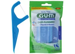 Зубная нитка GUM Easy Flossers VIT-E, с фторидом, 30 штук