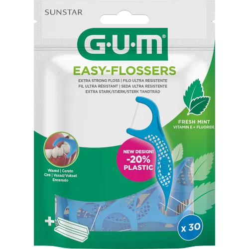 Зубная нитка GUM Easy Flossers VIT-E, с фторидом 890MС, 30 штук - Фото№1