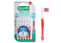 Щітка міжзубна GUM TravLer 0.8 мм, 6 шт Щітка міжзубна GUM TravLer 0.8 мм, 6 шт