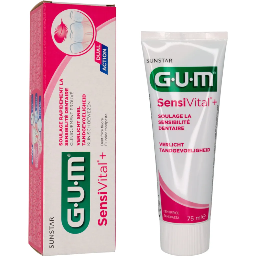 Зубная паста GUM SENSIVITAL+ для чувствительных зубов, 75 мл