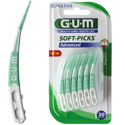 Набор межзубных щеток GUM SoftPicks Advansed, 30 штук в блистере - Фото№1 Набор межзубных щеток GUM SoftPicks Advansed, 30 штук в блистере - Фото№1