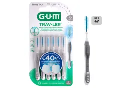 Міжзубна щітка GUM TravLer 2,0 мм, 6 шт Міжзубна щітка GUM TravLer 2,0 мм, 6 шт