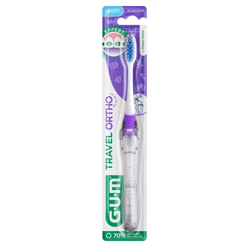 Зубна щітка дорожня GUM Travel Ortho 125MK - Фото№1 Зубна щітка дорожня GUM Travel Ortho 125MK - Фото№1