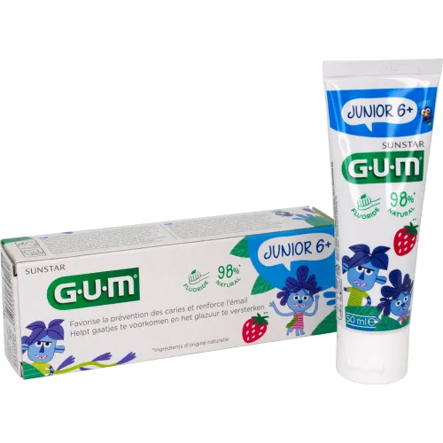 Зубная паста-гель GUM JUNIOR Strawberry, 50 мл - Фото№1