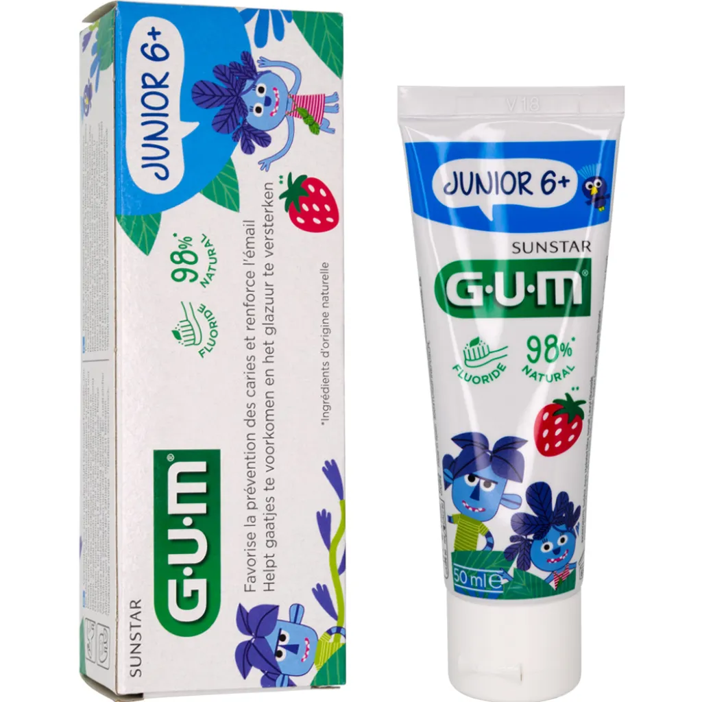 Зубная паста-гель GUM JUNIOR Strawberry, 50 мл