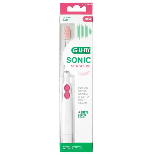 Електрична зубна щітка GUM Sonic Sensitive 4101MPK - Фото№1 Електрична зубна щітка GUM Sonic Sensitive 4101MPK - Фото№1