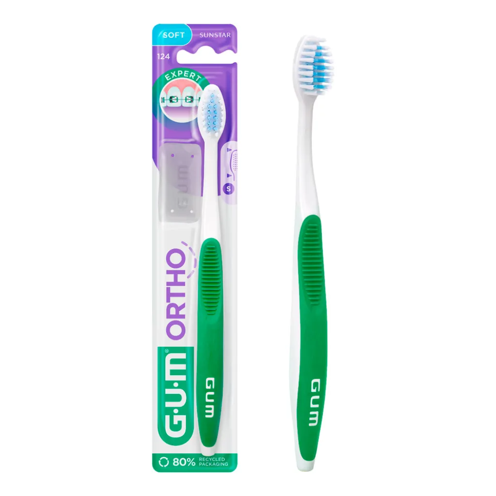 Зубная щетка GUM ORTHODONTIC с системой V-TRIM, ортодонтическая 124MK