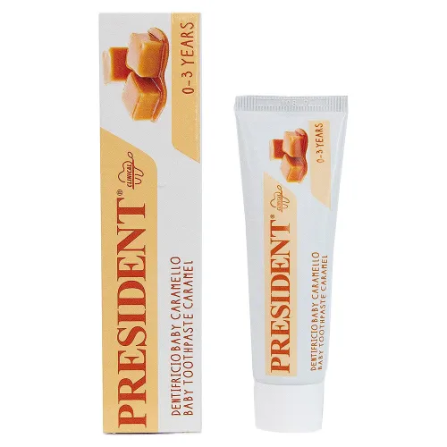 Зубная паста PRESIDENT BABY CARAMEL для детей от 0 до 3 лет, 30 мл - Фото№1 Зубная паста PRESIDENT BABY CARAMEL для детей от 0 до 3 лет, 30 мл - Фото№1