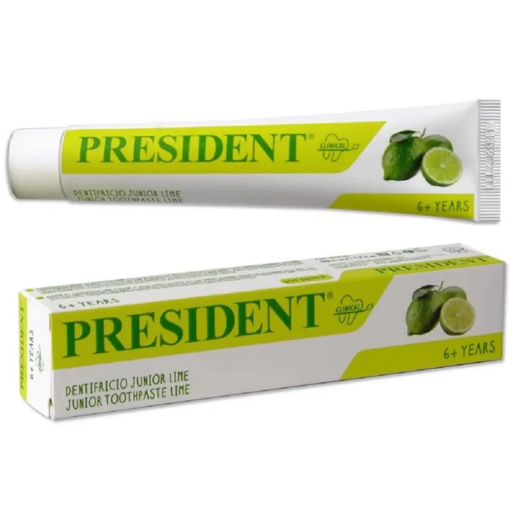 Зубная паста PRESIDENT JUNIOR LIME для детей от 6 лет, 50 мл Зубная паста PRESIDENT JUNIOR LIME для детей от 6 лет, 50 мл