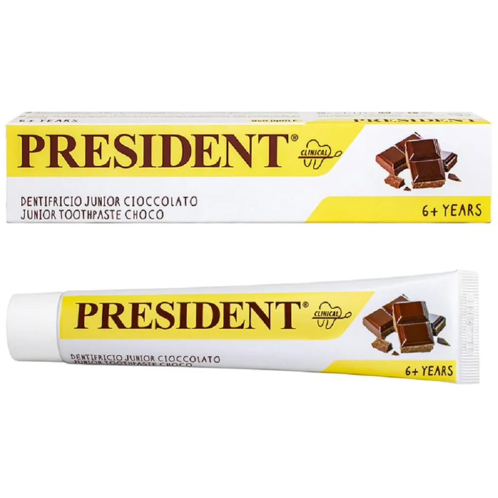Зубна паста PRESIDENT JUNIOR CHOCO для дітей від 6 років, 50 мл Зубна паста PRESIDENT JUNIOR CHOCO для дітей від 6 років, 50 мл