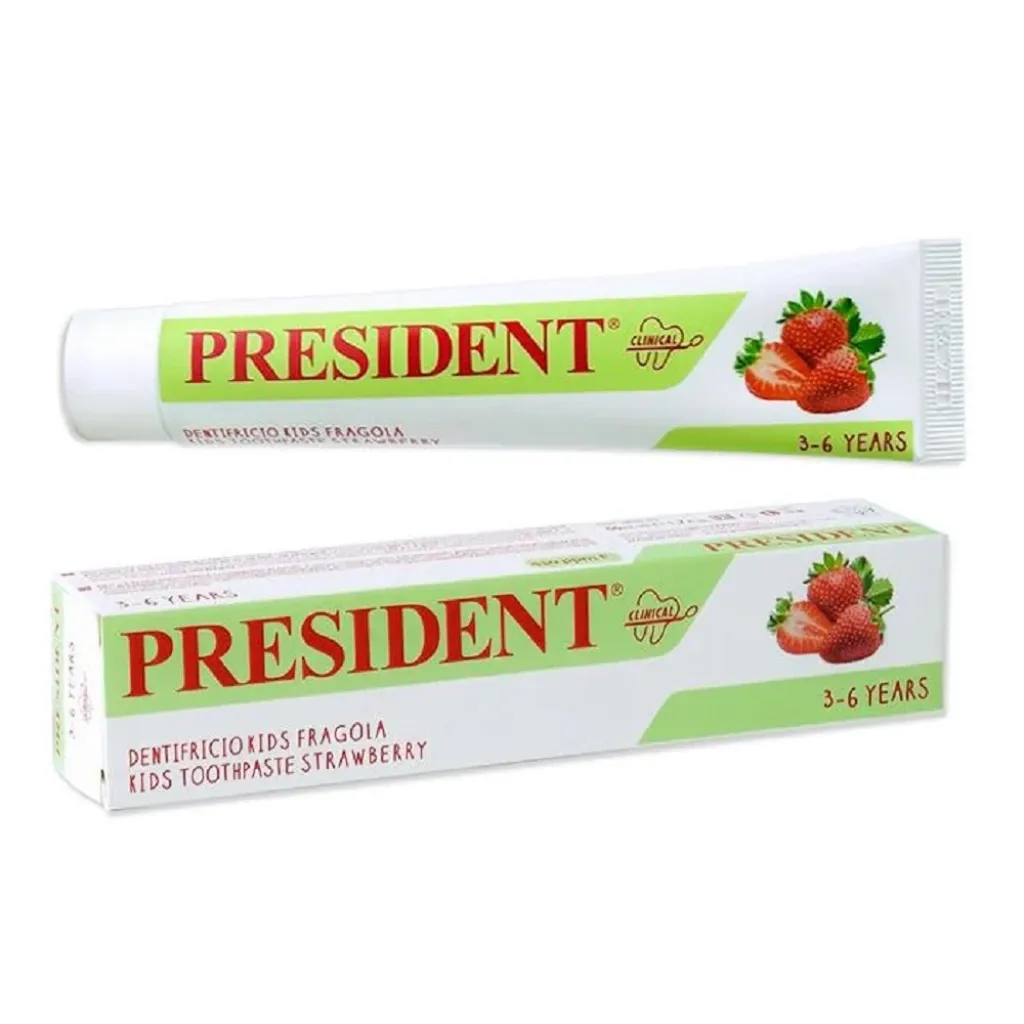 Зубна паста PRESIDENT KIDS STRAWBERRY для дітей від 3 до 6 років, 50 мл Зубна паста PRESIDENT KIDS STRAWBERRY для дітей від 3 до 6 років, 50 мл