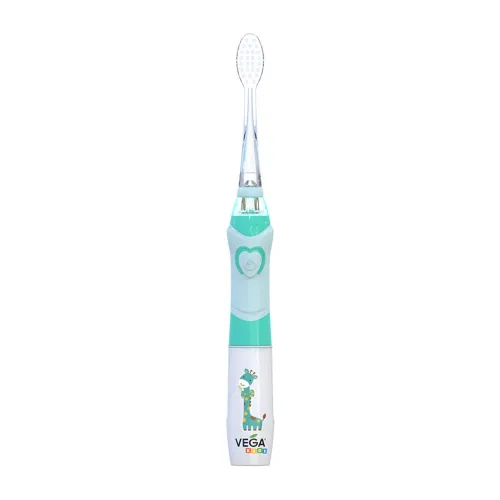 Електрична звукова дитяча зубна щітка Vega Kids (5-12 років) VK-400В, блакитна - Фото№1 Електрична звукова дитяча зубна щітка Vega Kids (5-12 років) VK-400В, блакитна - Фото№1